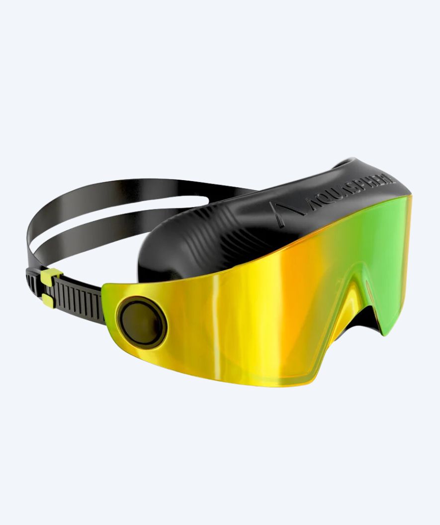 Aquasphere svømmemaske - DEFY. Ultra Indigo - Svart/gull (Mirror linse)