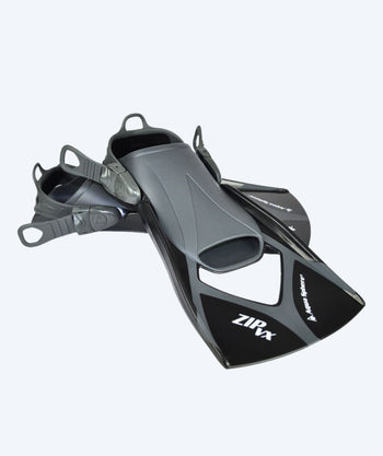 Aquasphere svømmeføtter - Zip VX - Svart/grå