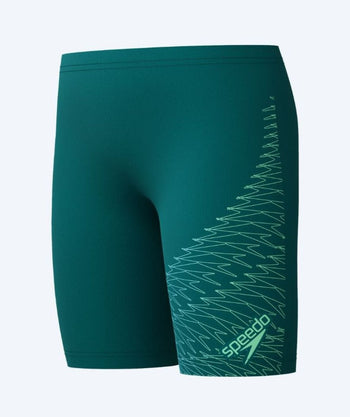 Speedo lange badebukser til gutter - Medley Logo - Grønn