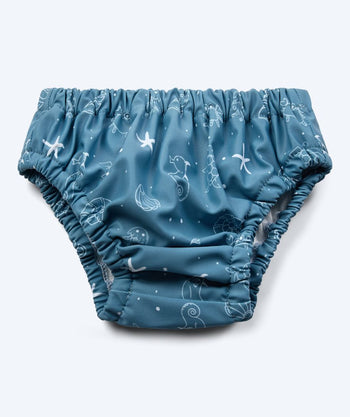 Watery bleiebadebukser til barn - Foss Lining Nappy - Atlantic Blue