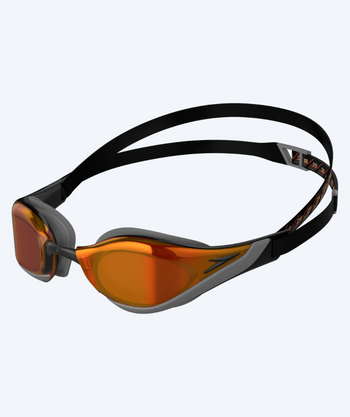 Speedo Elite svømmebriller - Fastskin Pure Focus Mirror -  Svart/rød