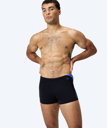 Speedo aquashorts til menn - Hyperboom Splice - Svart/blå