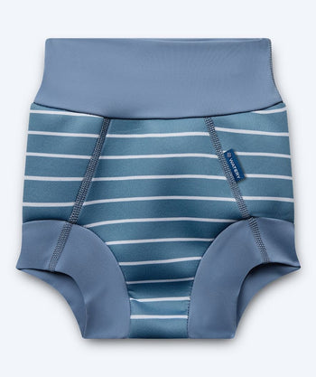Watery bleiebadebukser til barn - Neoprene Swim Nappy - Nordic Blue Stripes