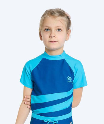 Watery UV-trøye til barn - Manami Kortermet Rashguard - Atlantic Blue