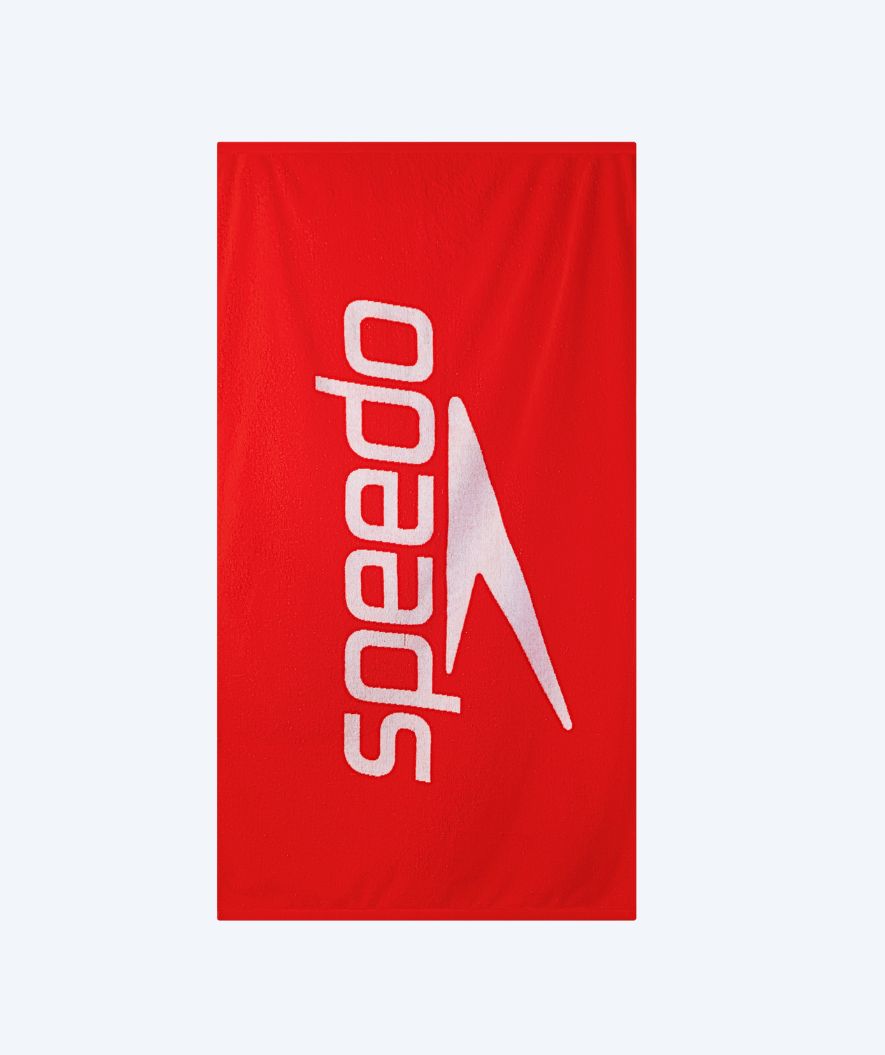 Speedo badehåndkle - Logo - Rød/hvit