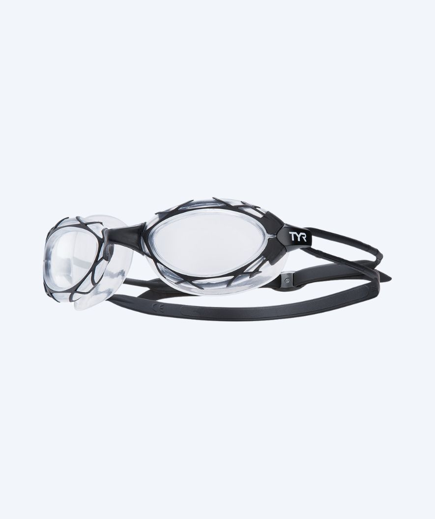 TYR svømmebriller - Nest Pro - Svart/klar