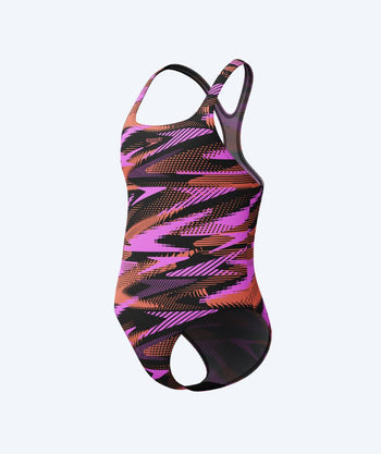 Speedo badedrakt til jenter - Hyperboom Allover Medalist - Rosa/oransje