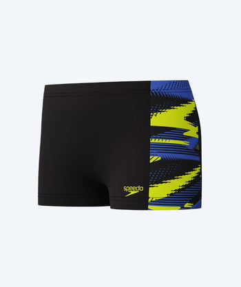Speedo aquashorts til gutter - Hyperboom Panel - Svart/Multifarget