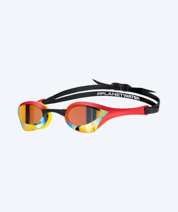 Arena Elite svømmebriller - Cobra Ultra SWIPE Mirror - Rød/gull (Limited 2026)