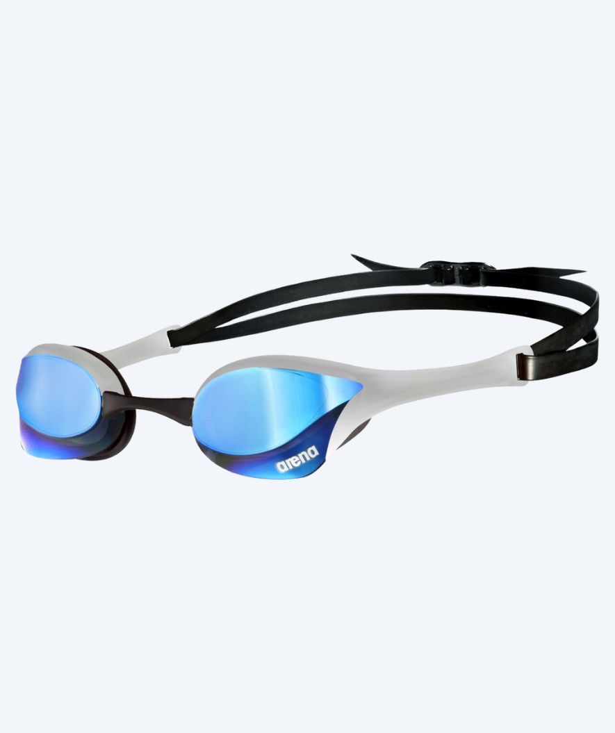 Arena Elite svømmebriller - Cobra Ultra SWIPE Mirror - Hvit (Blå mirror)
