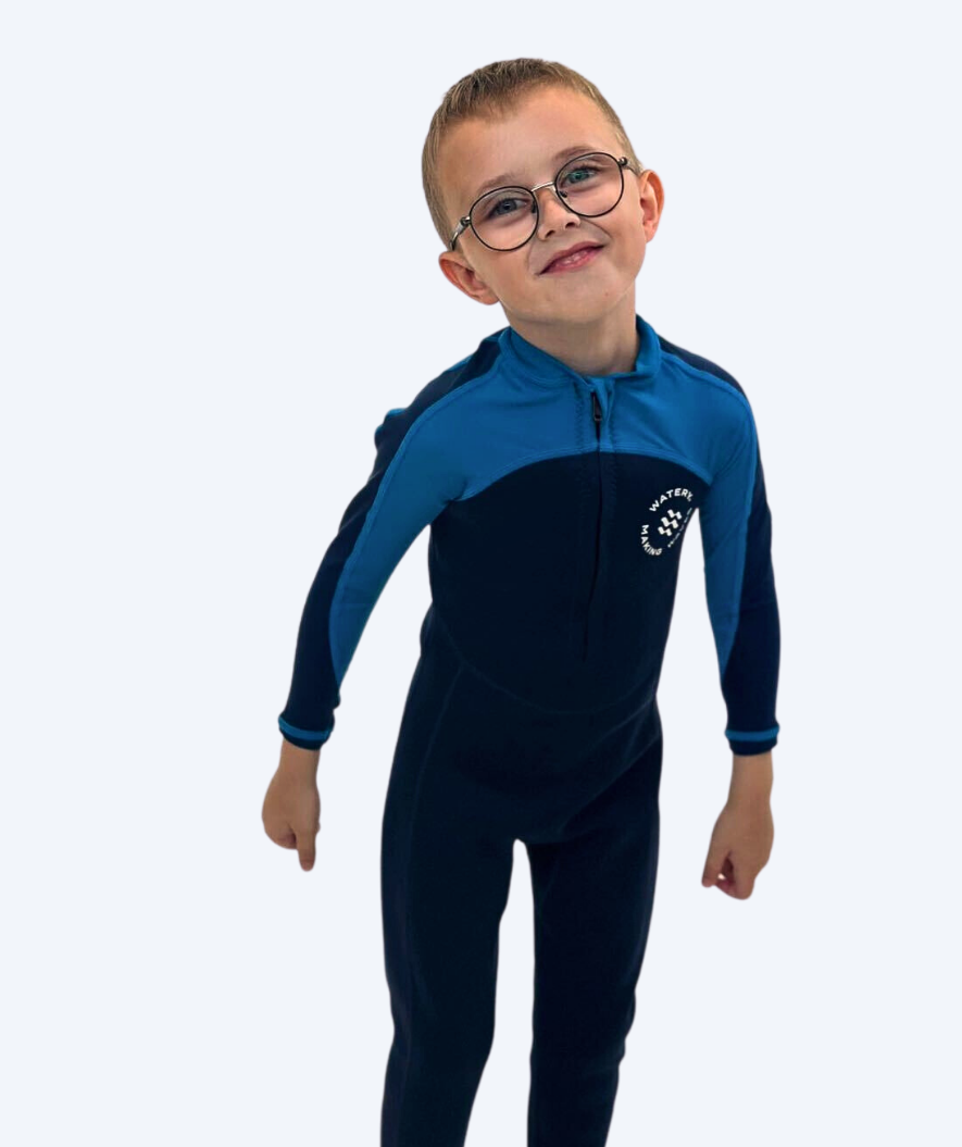 Watery UV våtdrakt til barn - Calypso Full-Body - Blå/mørkeblå