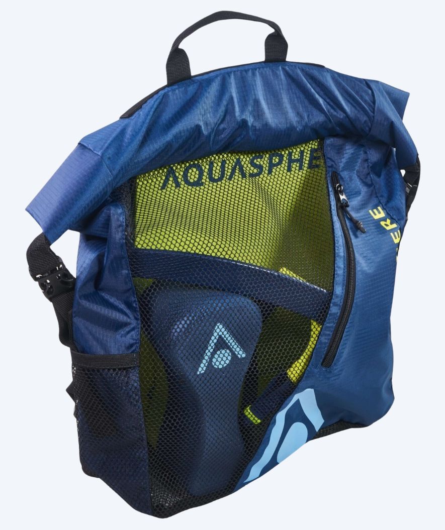 Aquasphere svømmenett - Gear 30L - Mørkeblå/gul