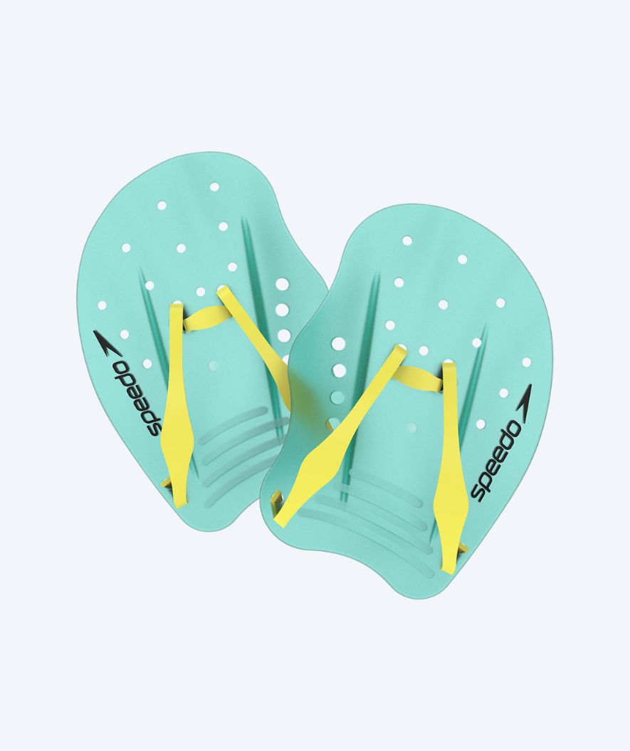 Speedo håndpadler - Tech - Turkis/Gul