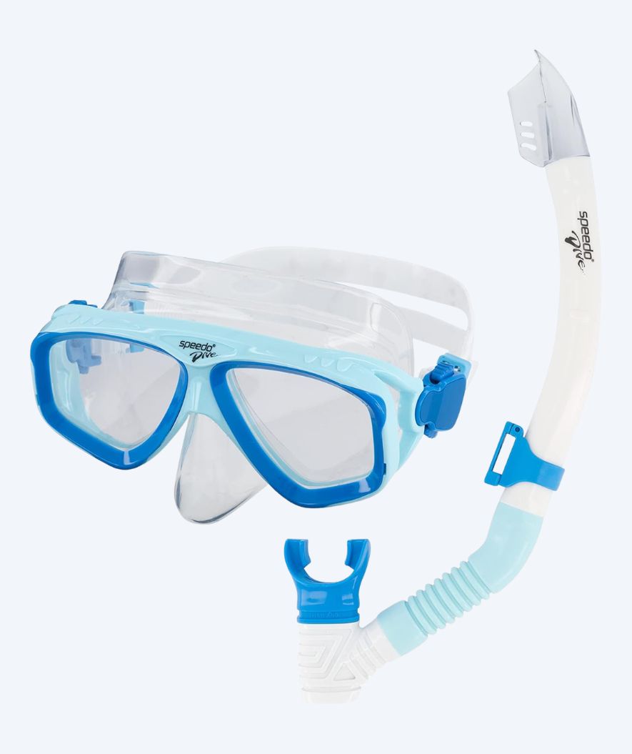 Speedo Combo snorkelsett til voksne - Adventure - Blå/Klar