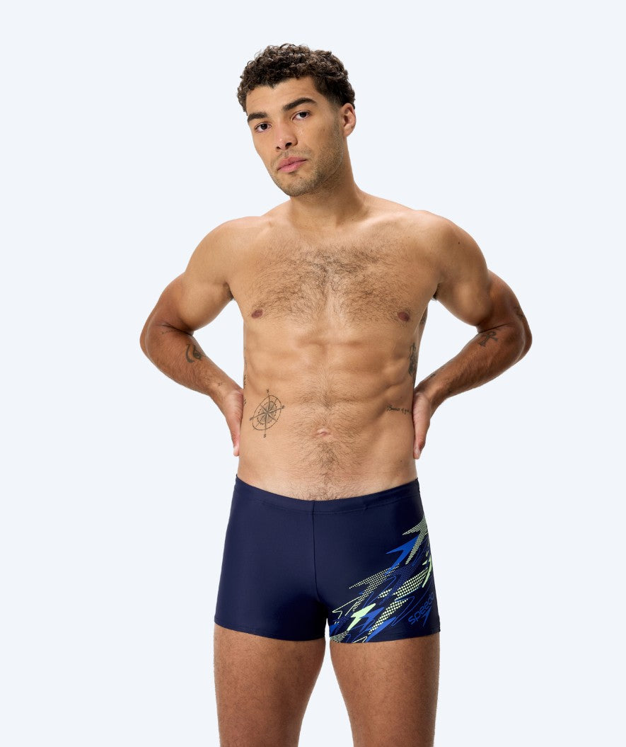 Speedo aquashorts til menn - Medley Logo - Mørkeblå/grønn