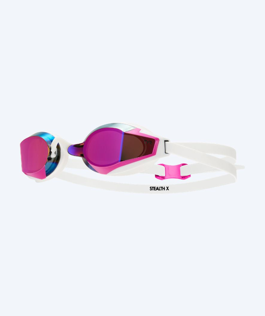 TYR svømmebriller - Stealth X Mirrored - Hvit/rosa