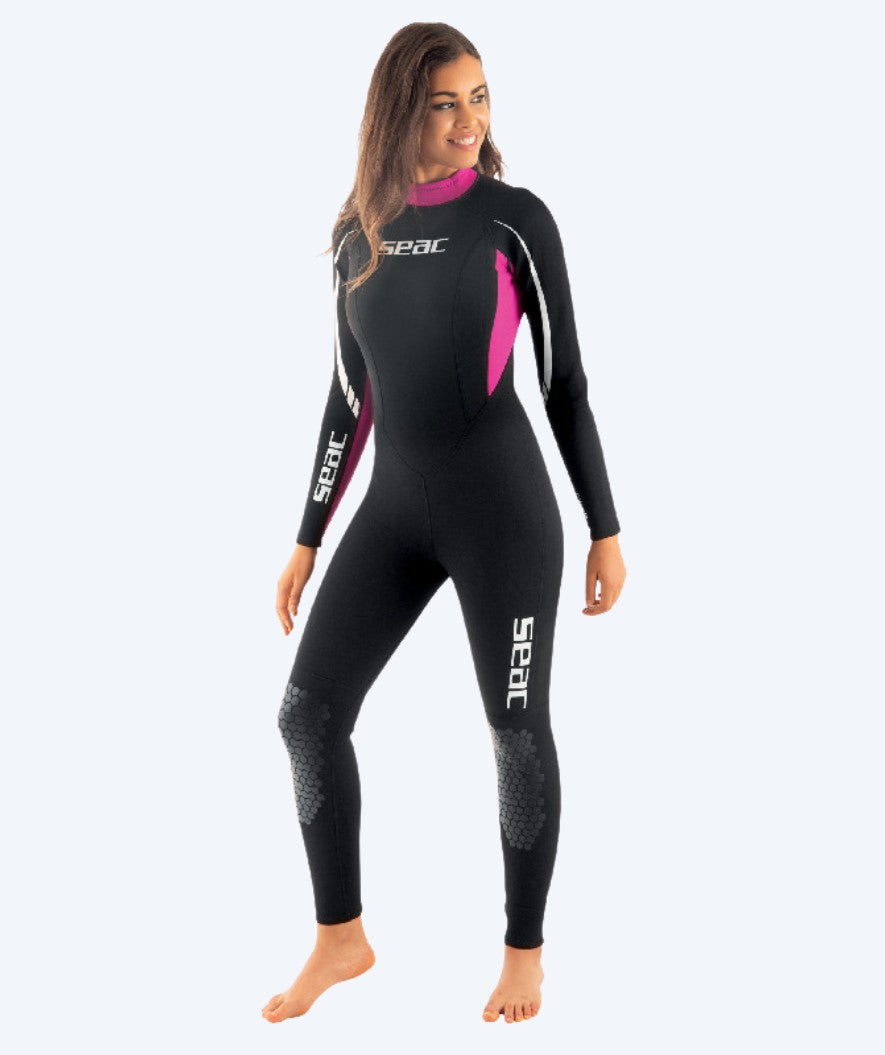 SEAC våtdrakt til damer - Relax Long (2,2mm) - Svart/rosa