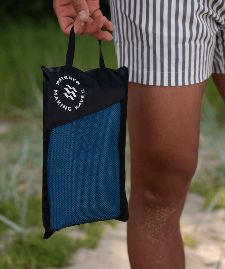 Watery microfiber håndkle (180 x 200 cm) - Eco Nebraska Familie - Svart