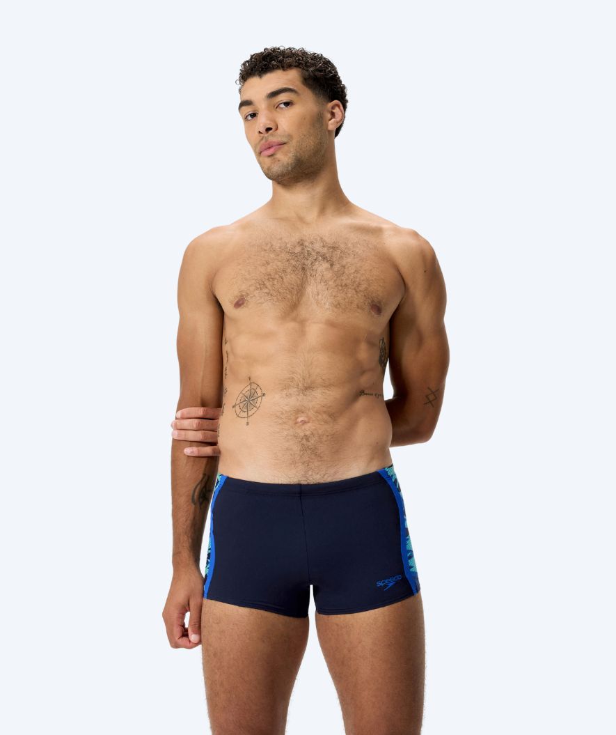 Speedo aquashorts til menn - Hyperboom Splice - Mørkeblå/Lyseblå