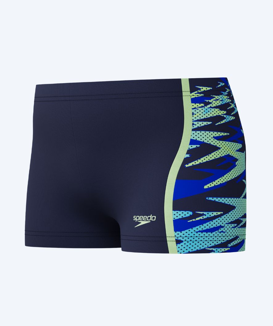 Speedo aquashorts til gutter - Hyperboom Splice - Mørkeblå/Lyseblå