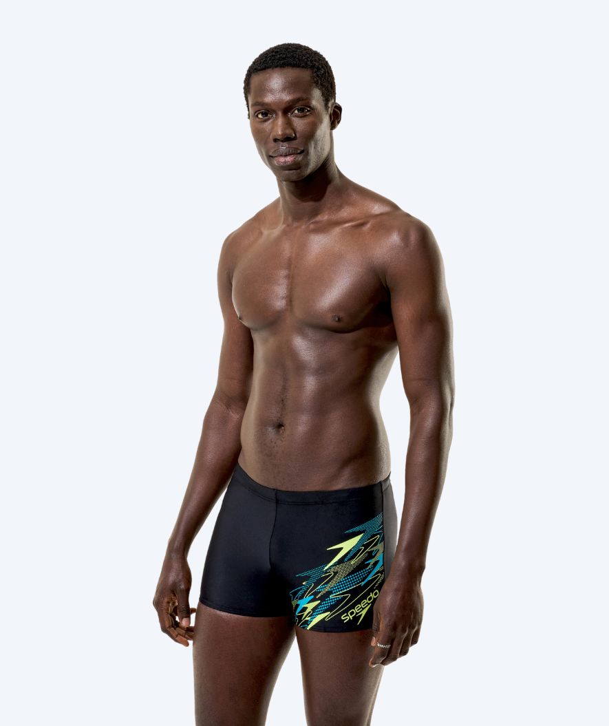 Speedo aquashorts til menn - Medley Logo - Svart/Grønn