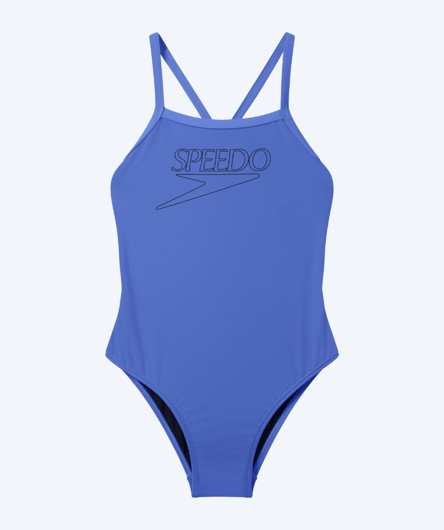 Speedo badedrakt til jenter - Endurance Logo Thinstrap - Lilla
