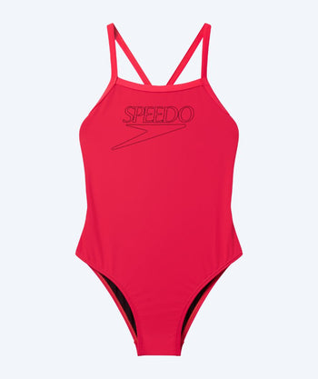 Speedo badedrakt til jenter - Endurance Logo Thinstrap - Lyserød