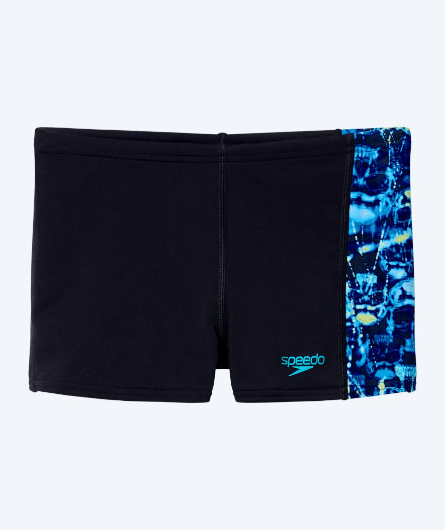 Speedo aquashorts til gutter - Print Panel - Svart/Blå