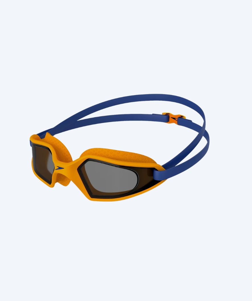 Speedo svømmebriller til barn - Hydropulse - Blå/Oransje (Smoke linse)
