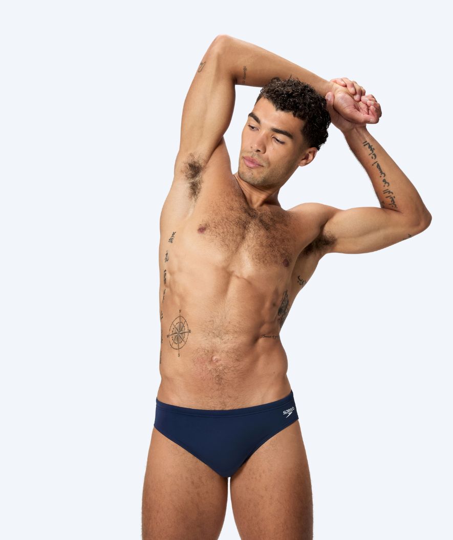 Speedo trekantede badebukser til menn - Endurance Logo - Mørkeblå