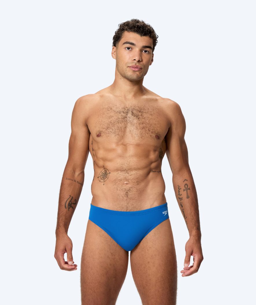 Speedo trekantede badebukser til menn - Endurance Logo - Lyseblå