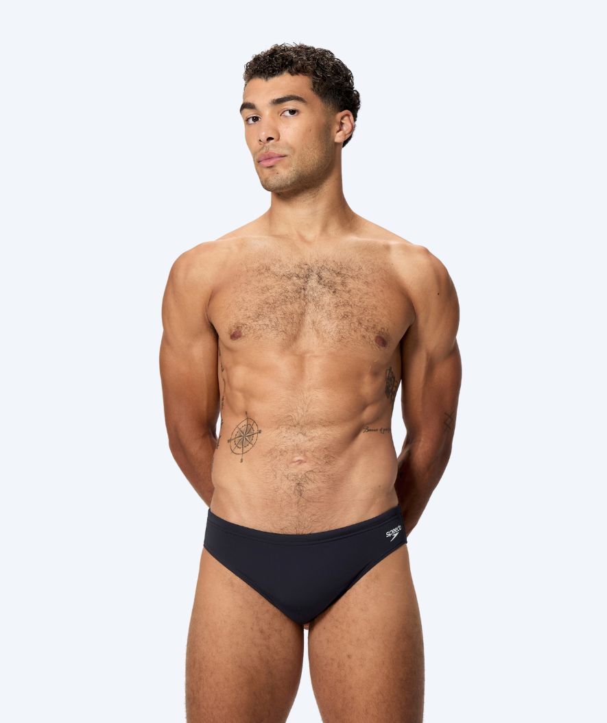 Speedo trekantede badebukser til menn - Endurance Logo - Svart