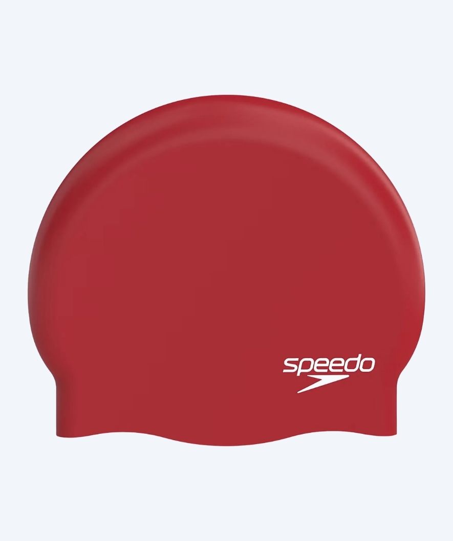 Speedo badehette - Plain Moulded - Mørkerød