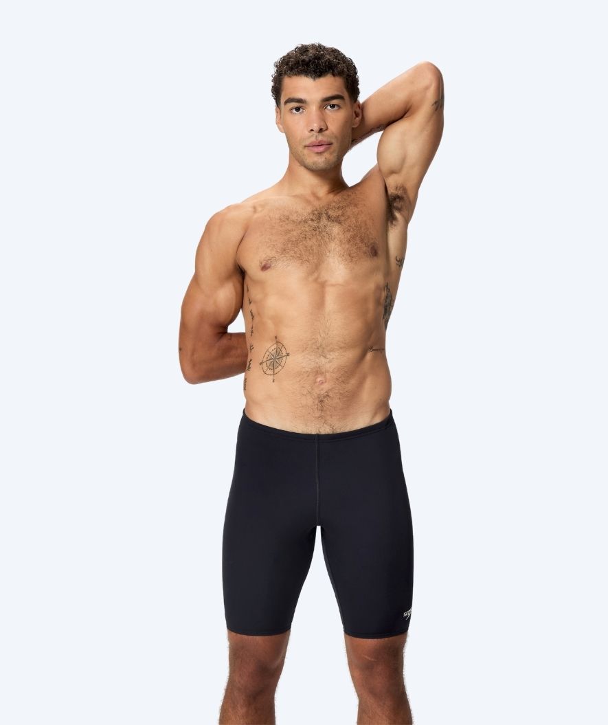 Speedo lange badebukser til menn - Endurance Logo - Svart