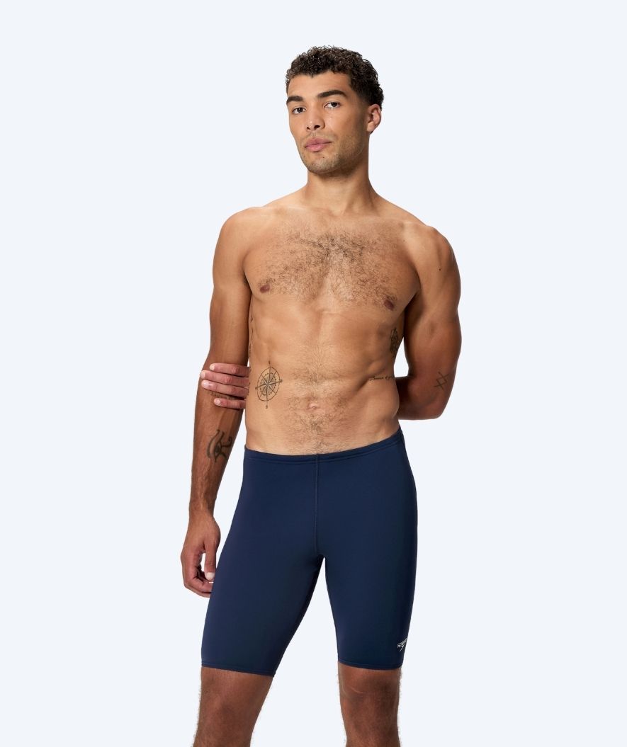 Speedo lange badebukser til menn - Endurance Logo - Mørkeblå