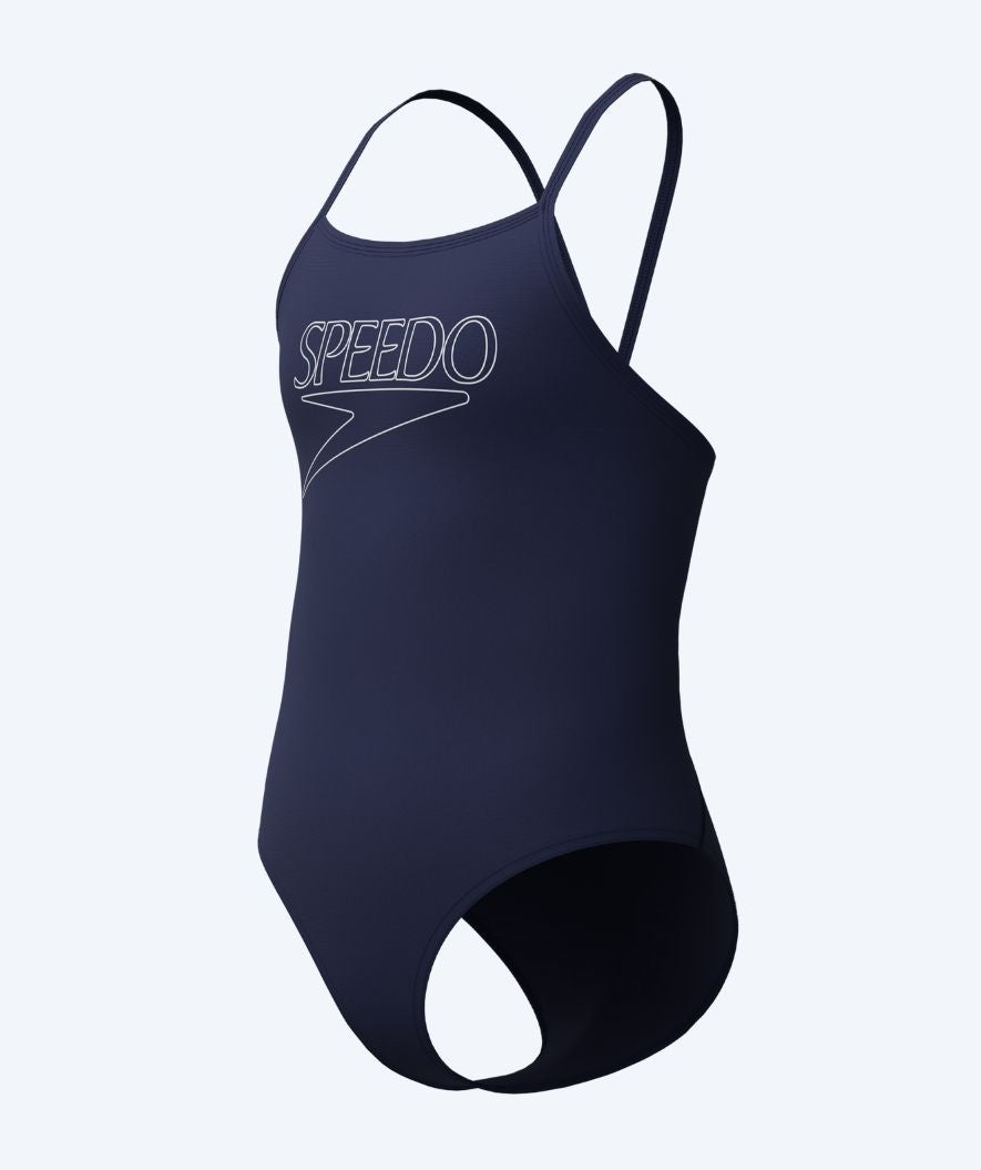 Speedo badedrakt til jenter - Endurance Logo Thinstrap - Mørkeblå