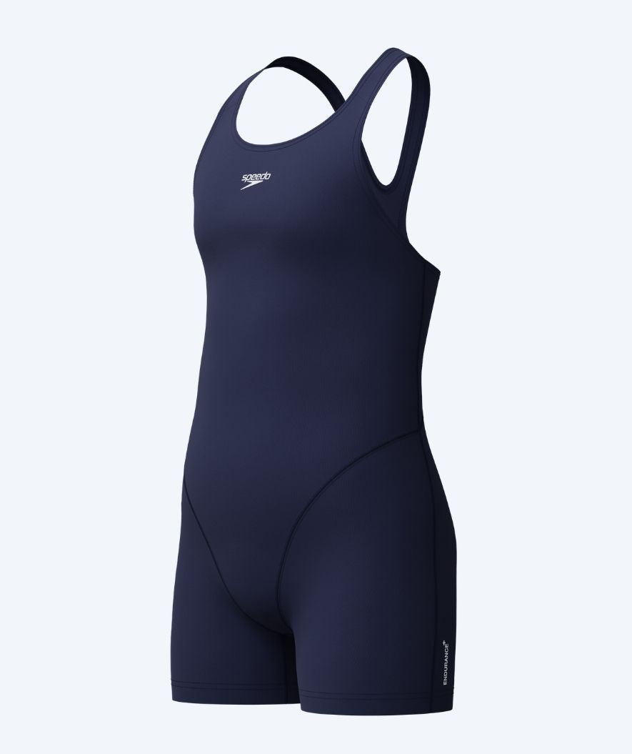Speedo badedrakt med ben til jenter - Endurance - Mørkeblå