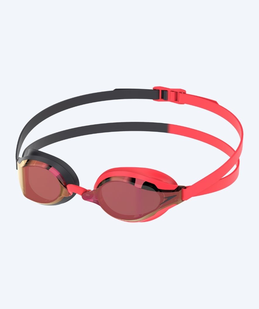 Speedo Elite svømmebriller - Fastskin Speedsocket 2 Mirror - Rød/Svart