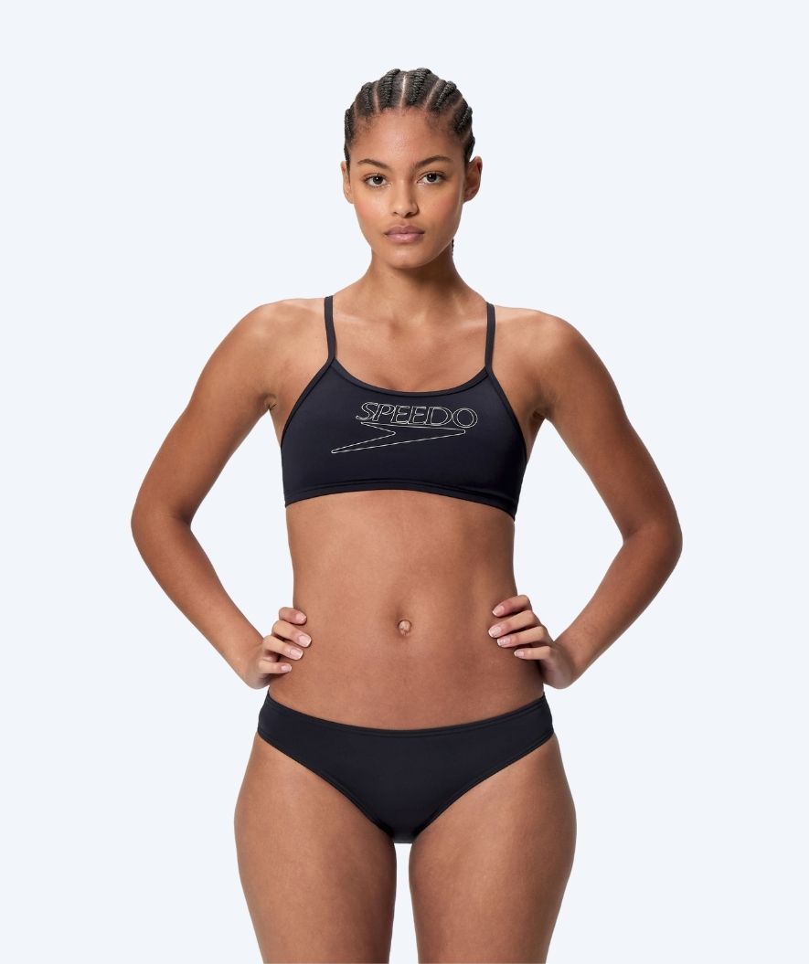 Speedo bikini til damer - Endurance Logo Thin Strap - Svart