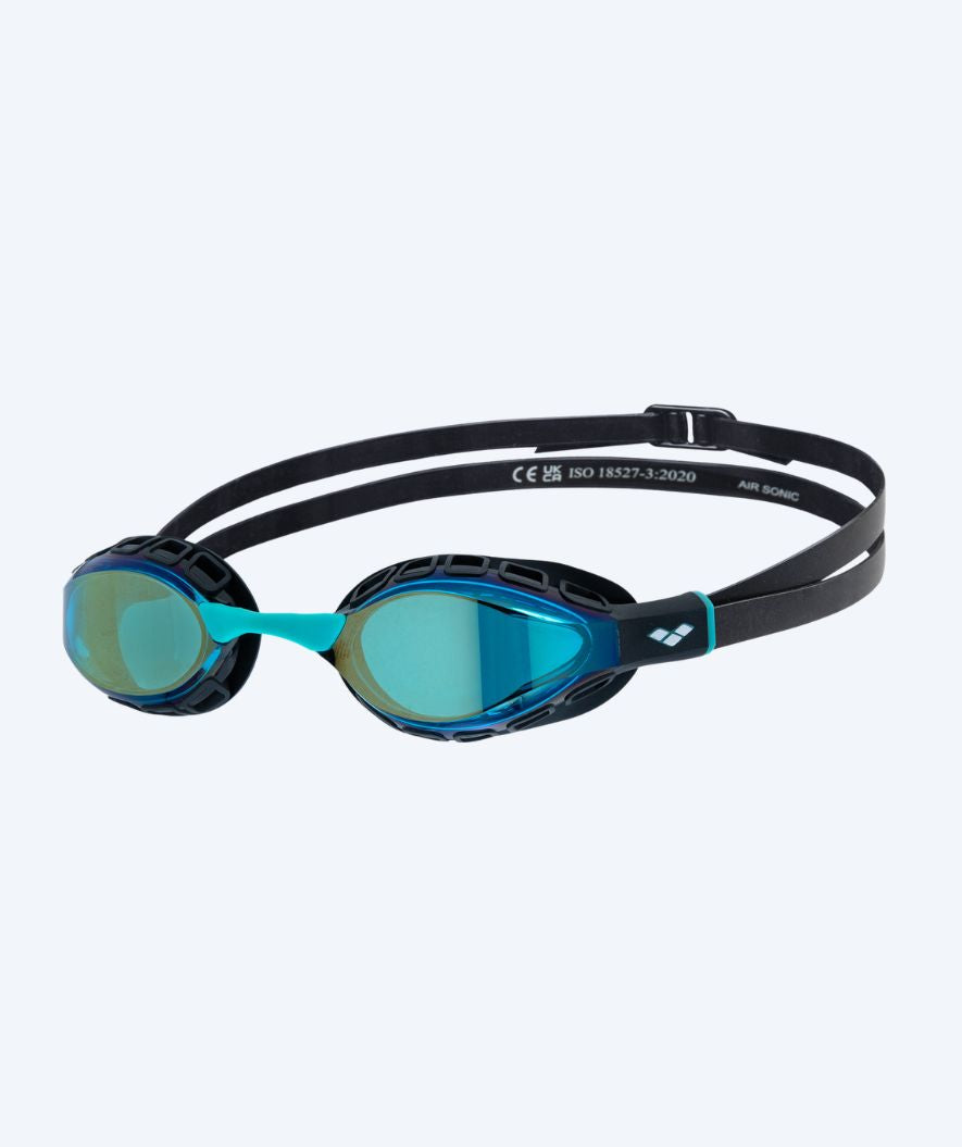 Arena Elite svømmebriller - Air Sonic Mirror - Svart/Turkis