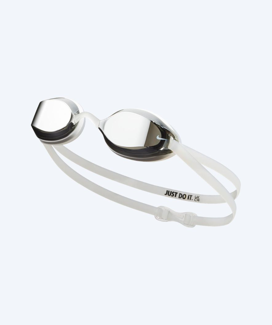 Nike Elite svømmebriller - Legacy Comfort Mirror - Hvit/Sølv
