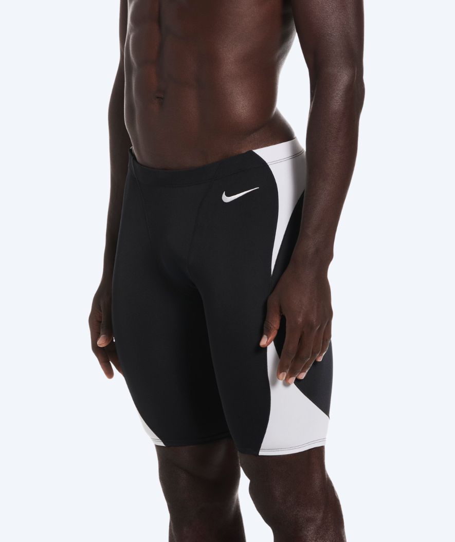 Nike lange badebukser til menn - Hydrastrong Fly - Svart/Hvit
