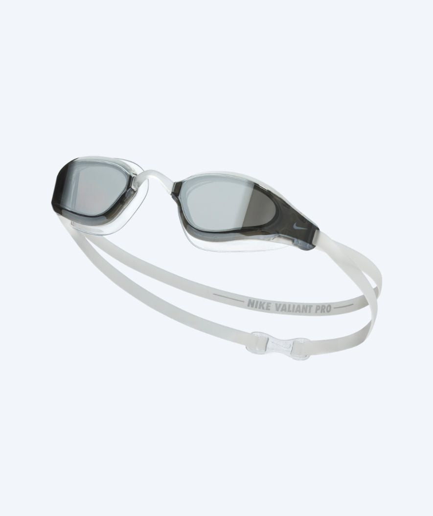 Nike Elite svømmebriller - Valiant Pro Mirror - Hvit/Sølv