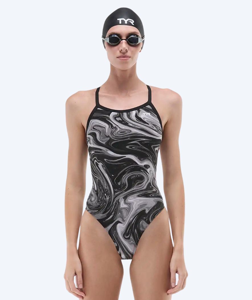 TYR badedrakt til damer - Durafast Elite Diamondfit Olea - Grå/Svart