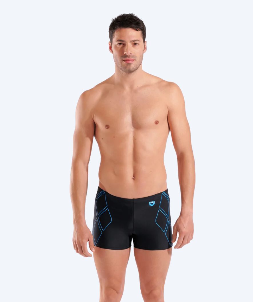 Arena trunks til menn - Graphic - Svart/lyseblå