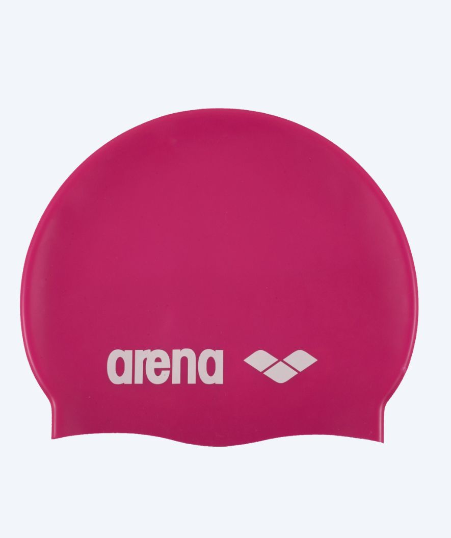 Arena badehette - Classic Silicone - Rosa/hvit