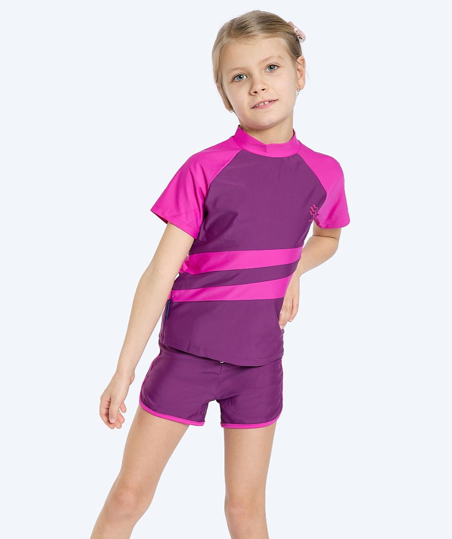Watery UV-trøye til barn - Manami Kortermet Rashguard - Lilla