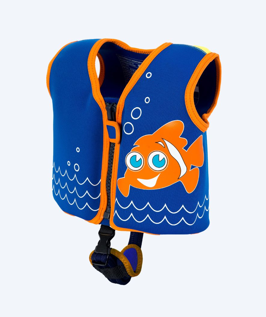 Konfidence svømmevest til barn - Original - Mørkeblå/oransje