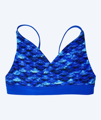 Fin Fun havfrue bikinitopp til jenter uten rysjer - Arctic Blue