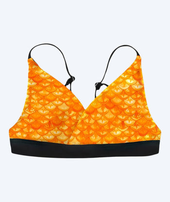 Fin Fun havfrue bikinitopp til jenter uten rysjer - Tropical Sunrise